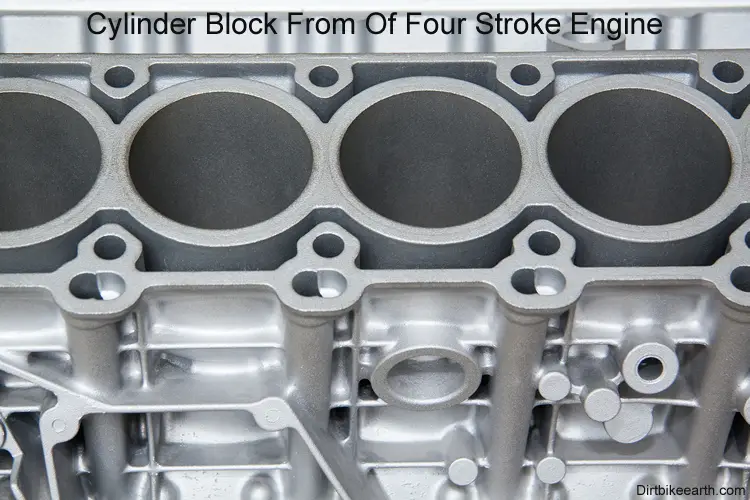 Cylinder block of four stroke dirt bike engine